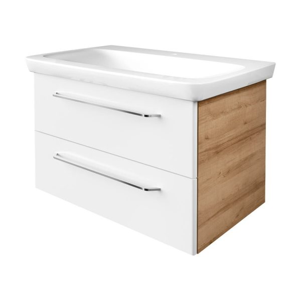 FACKELMANN MILANO Waschbecken mit Unterschrank 88 cm breit