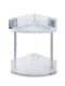 WENKO QUADRO Dusch Eckablage, 2 Etagen Quadro, Edelstahl, Befestigen ohne bohren, Vacuum-Loc®