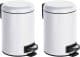 WENKO LEMAN Kosmetikeimer 3 Liter, 2er Set, Weiß