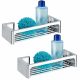 WENKO BRALIA Duschablage, Chrom, 2er Set, Befestigen ohne bohren, Power-Loc®