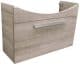 Fackelmann A-VERO Waschbeckenunterschrank 99 cm, Grau-Eiche Optik