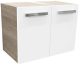 Fackelmann A-VERO Waschbeckenunterschrank 63 cm, Grau-Eiche Optik/Weiß
