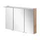 Fackelmann B.PERFEKT LED Spiegelschrank 100 cm breit, Braun hell