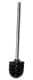 Fackelmann MARE Toilettenbürste, WC-Ersatzbürste, Schwarz, Chrom glänzend