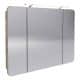 Fackelmann MILANO LED Spiegelschrank 110 cm, Braun hell