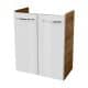 Fackelmann MILANO Waschbeckenunterschrank 52 cm, Braun hell/Weiß