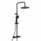 SCHÜTTE ADRIA Überkopf-Brauseset, Schwarz matt, mit Duschthermostat
