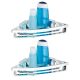 WENKO BRALIA Dusch Eckablage, Chrom, 2er Set, Befestigen ohne bohren, Power-Loc®